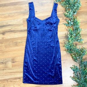 F21 | Studded Crushed Velvet Bodycon Dress